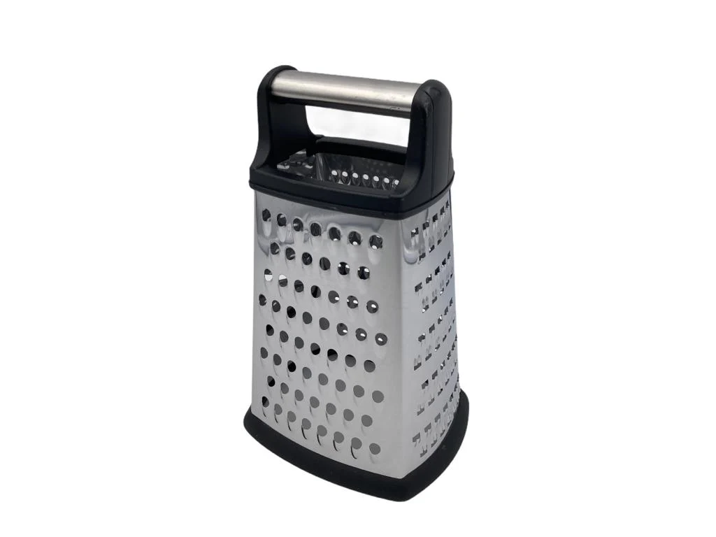 Stainless Steel 4-Sided Box Grater with Silicone Base