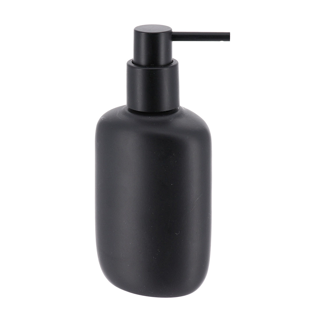 Oval Soap Dispenser Matte Polyresin Japandi Style 240ml Bathroom Accessory