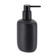 Oval Soap Dispenser Matte Polyresin Japandi Style 240ml Bathroom Accessory