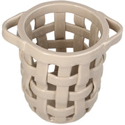 Dolomite Ceramic Basket Ivory 16.5 x 12.5 x 16 cm