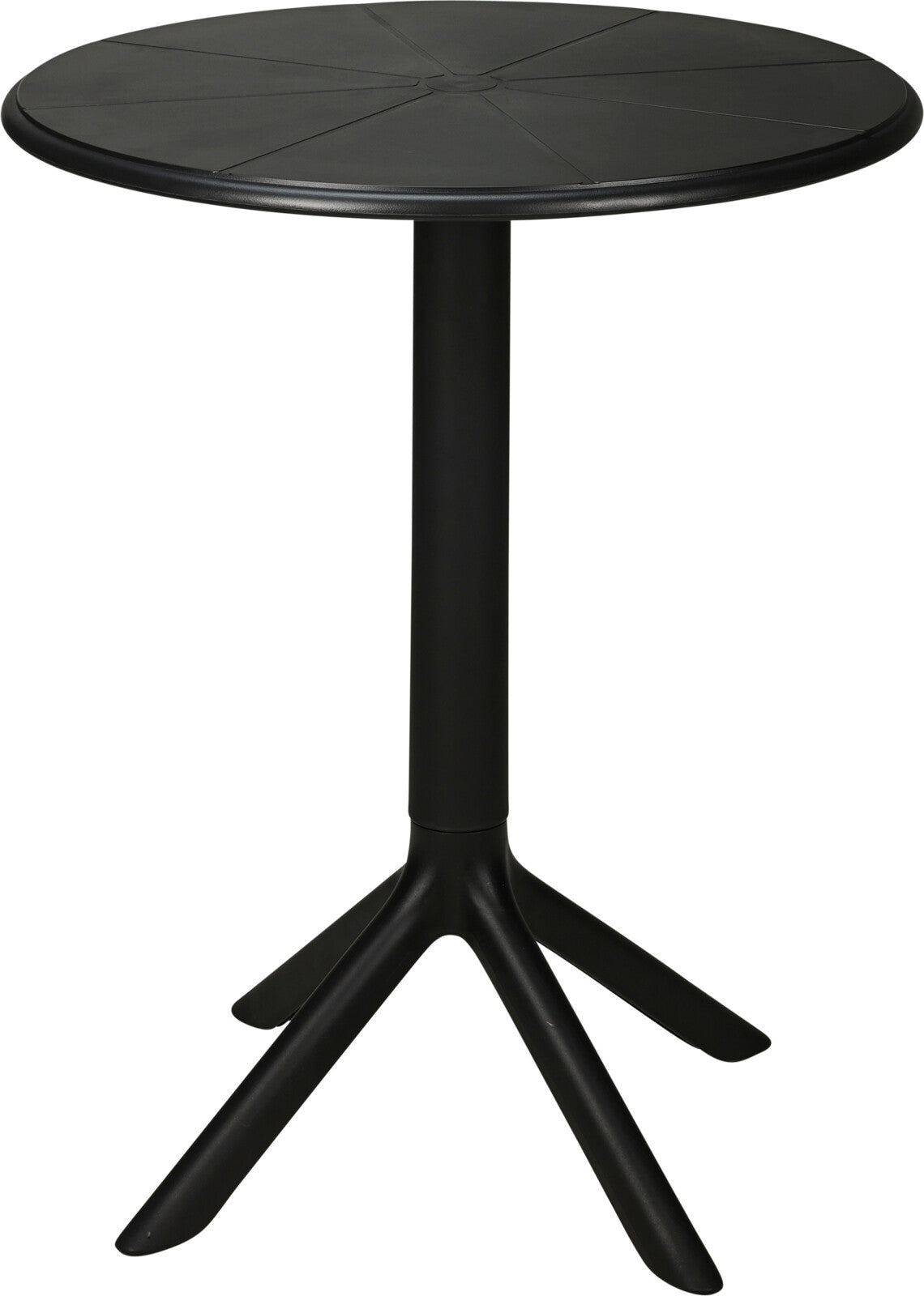 Round Garden Table 60cm Diameter x 75cm Height Black Plastic