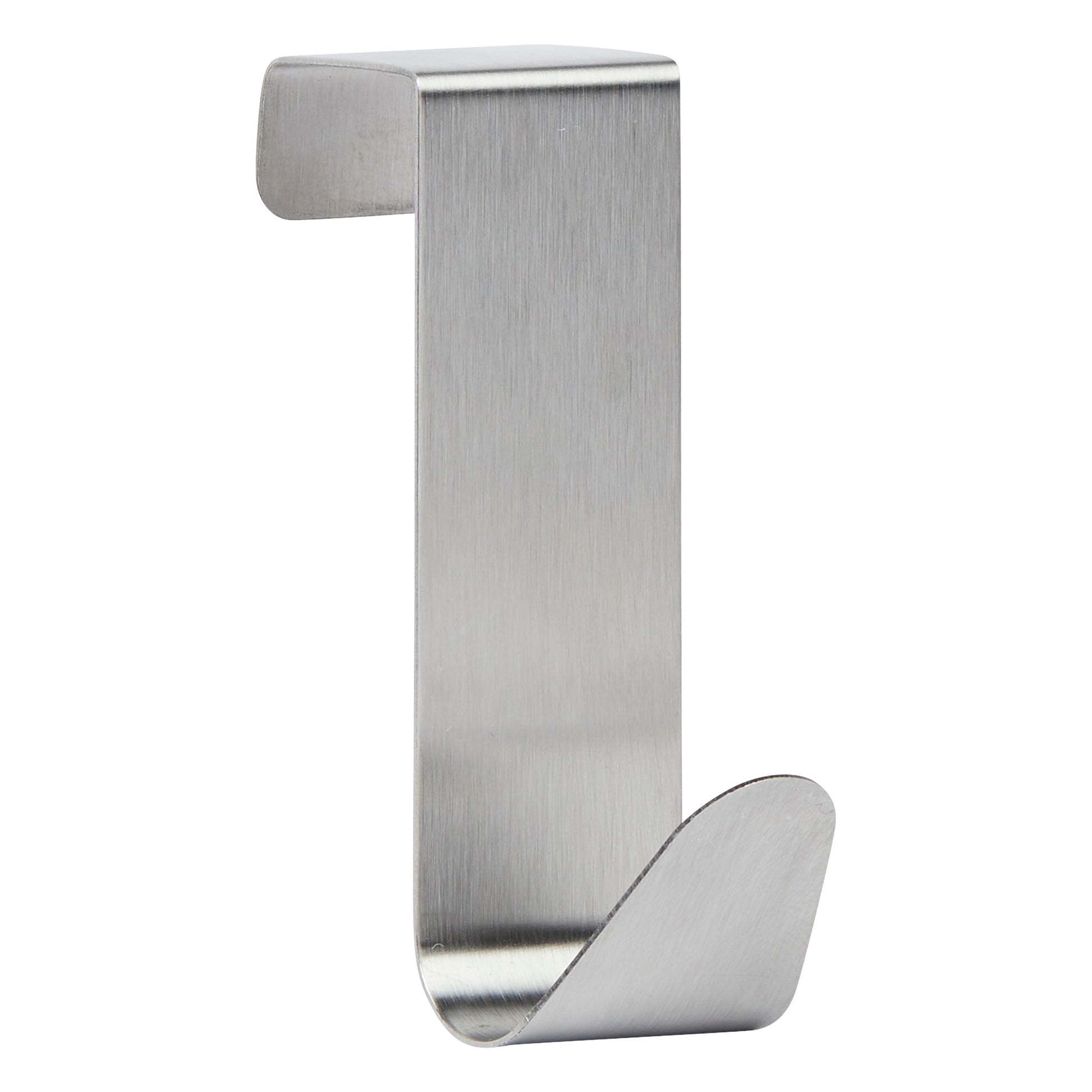 Set of 4 Stainless Steel Over-Door Hooks, Assorted Black & Silver