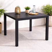 Modern Square Outdoor Table 95×95×74 cm – Dark Grey Aluminum