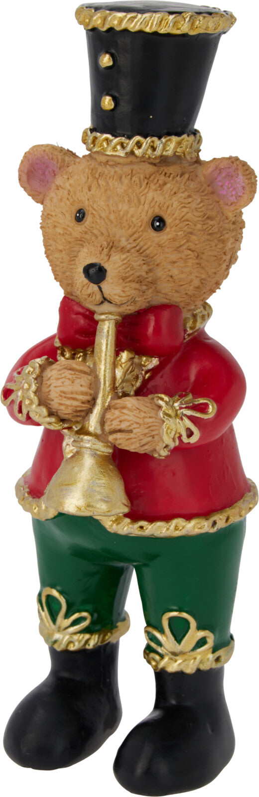 Bear Standing Decoration - Polystone Christmas Ornament 17.5cm (Boy/Girl)