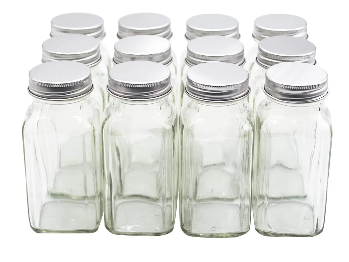 Square Spice Bottle with Aluminium Cap