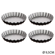 Tarte Moulds Set of 4, Non-Stick, Black