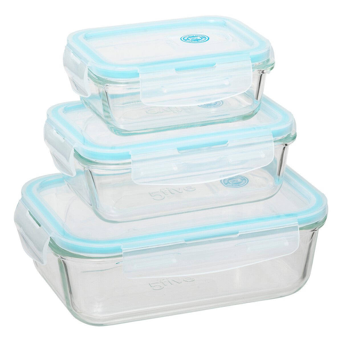 3-Piece Small Glass Conservation Rectangle Box Set
