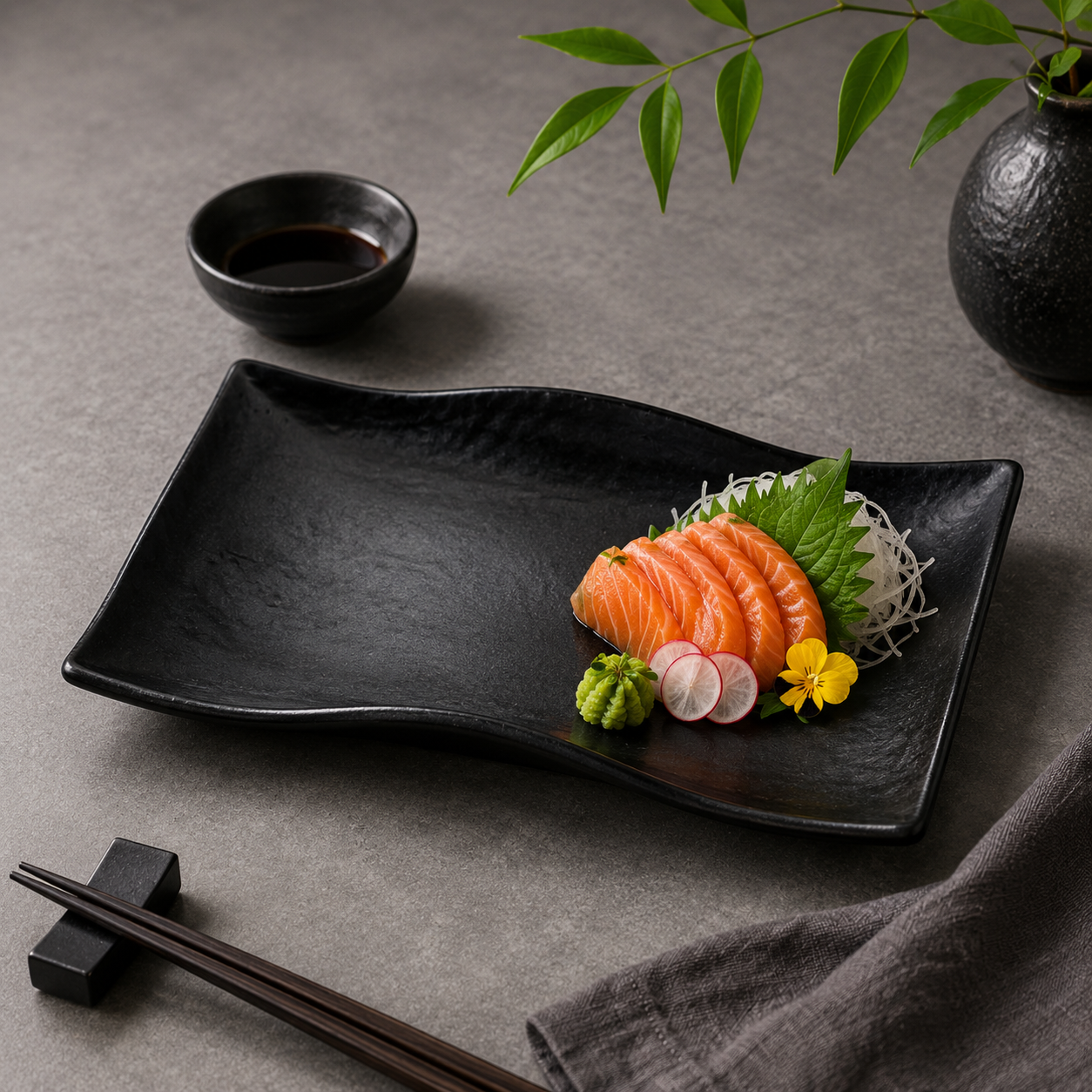 Melamine Black Display Tray