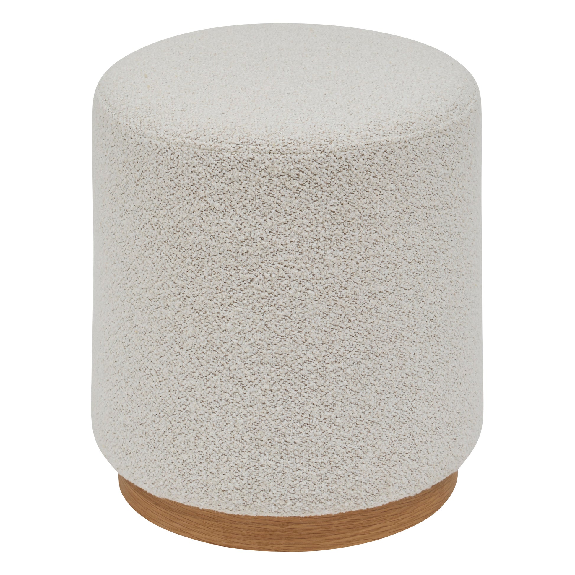 Beanbag Pouf Nesky — Oeko-Tex Upholstered Round Pouf with Wood Base