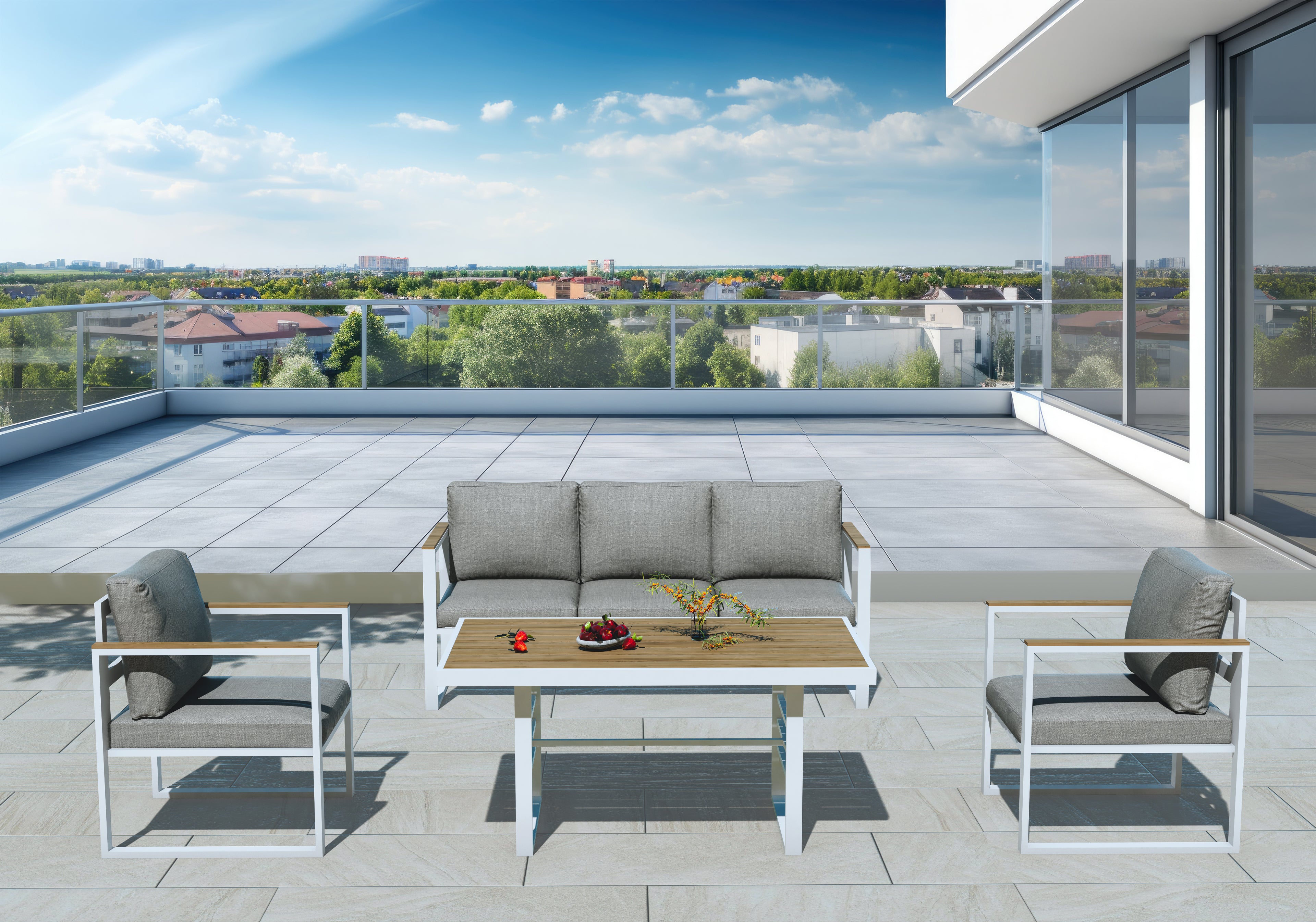 Outdoor Steel Set - 5 Person Lounge Set