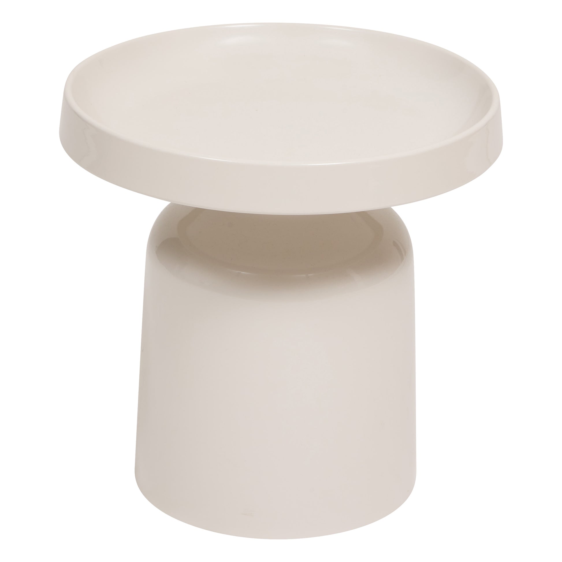 Side Table "Abadi" — Round Glossy Powder-Coated Steel 43 x 42 cm