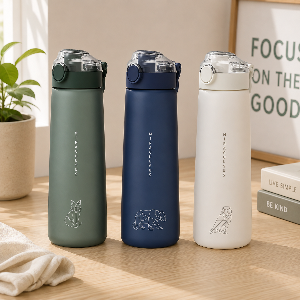 SAGA LOOP Colored Decorated Tritan Water Bottle (2)