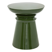 Totem Side Table "Jaya" - Glossy Steel Side Table D38 x H43 cm