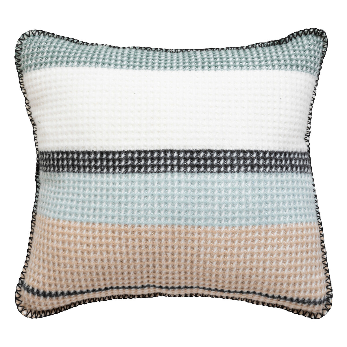 Owen Cushion with Tartan Honeycomb Design