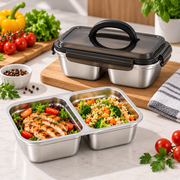 Stainless Steel 2-Compartment Food Container – 1800 ml
