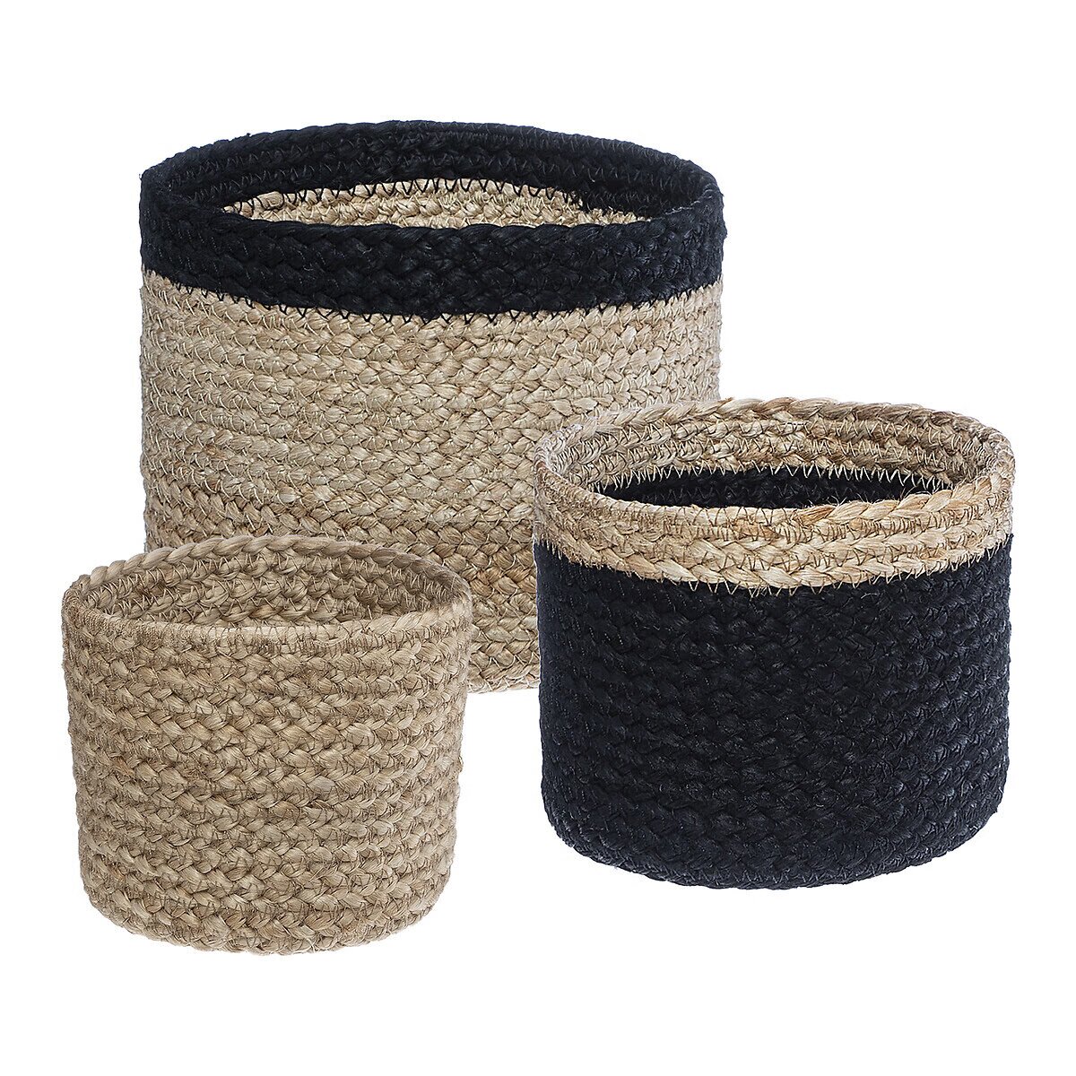 Jackson Black Jute Basket- Vegetable Fiber