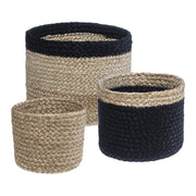 Jackson Black Jute Basket- Vegetable Fiber