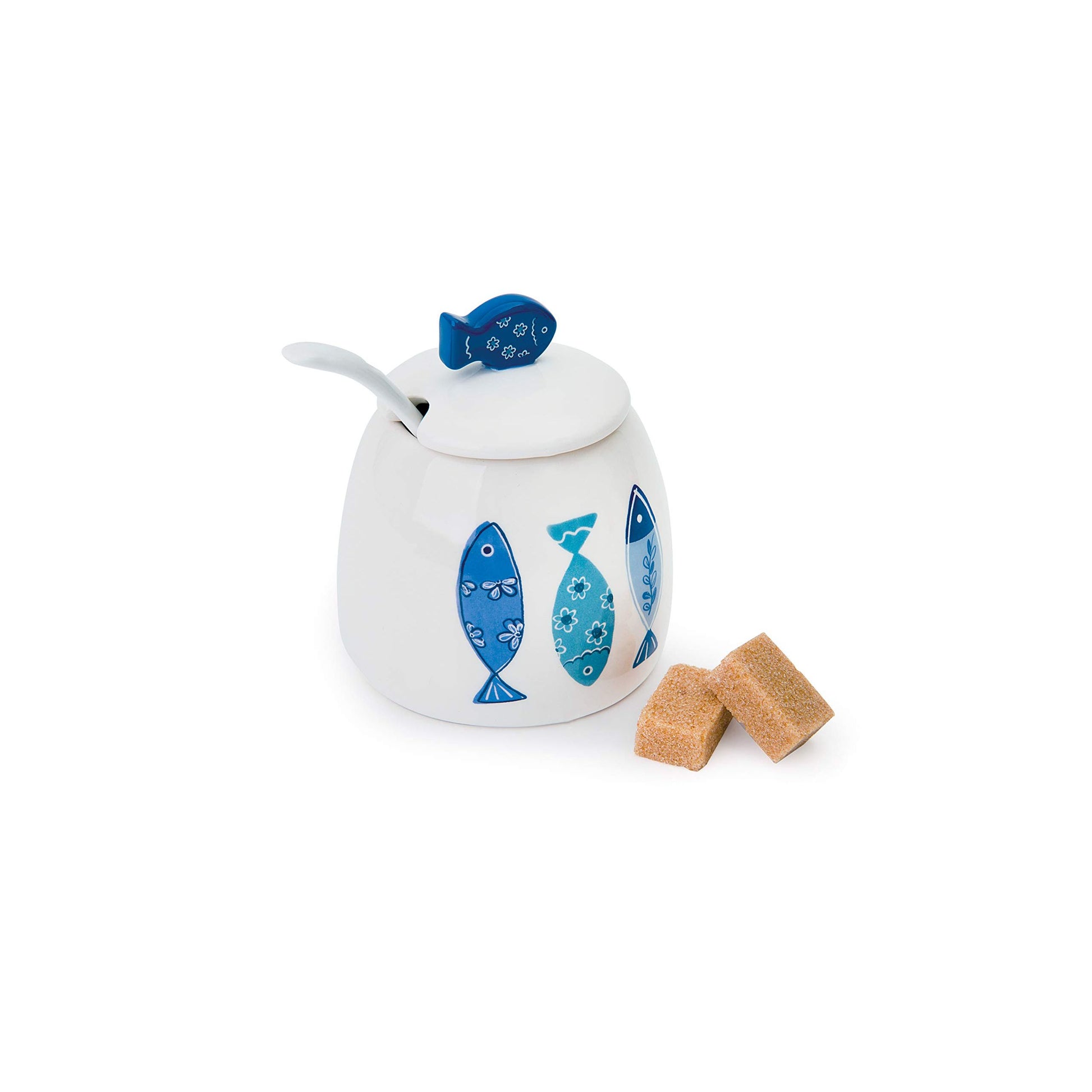 Ocean Sugar Pot, Hand-Painted Ceramic, 200ml