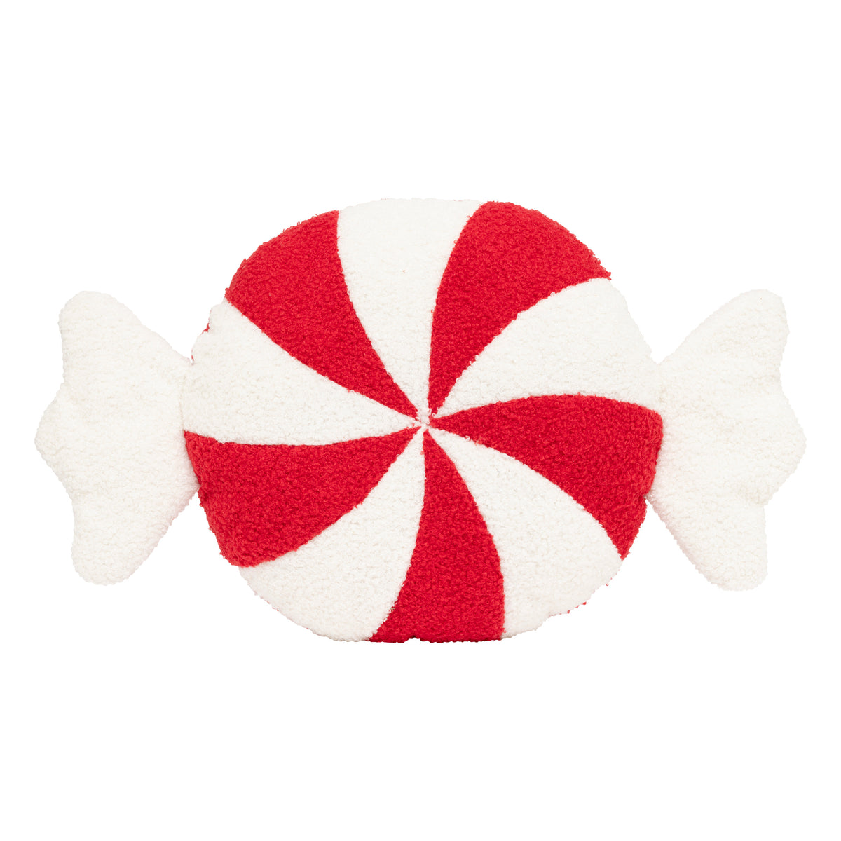 Candy cushion bouclé 50 x 30 cm red and white