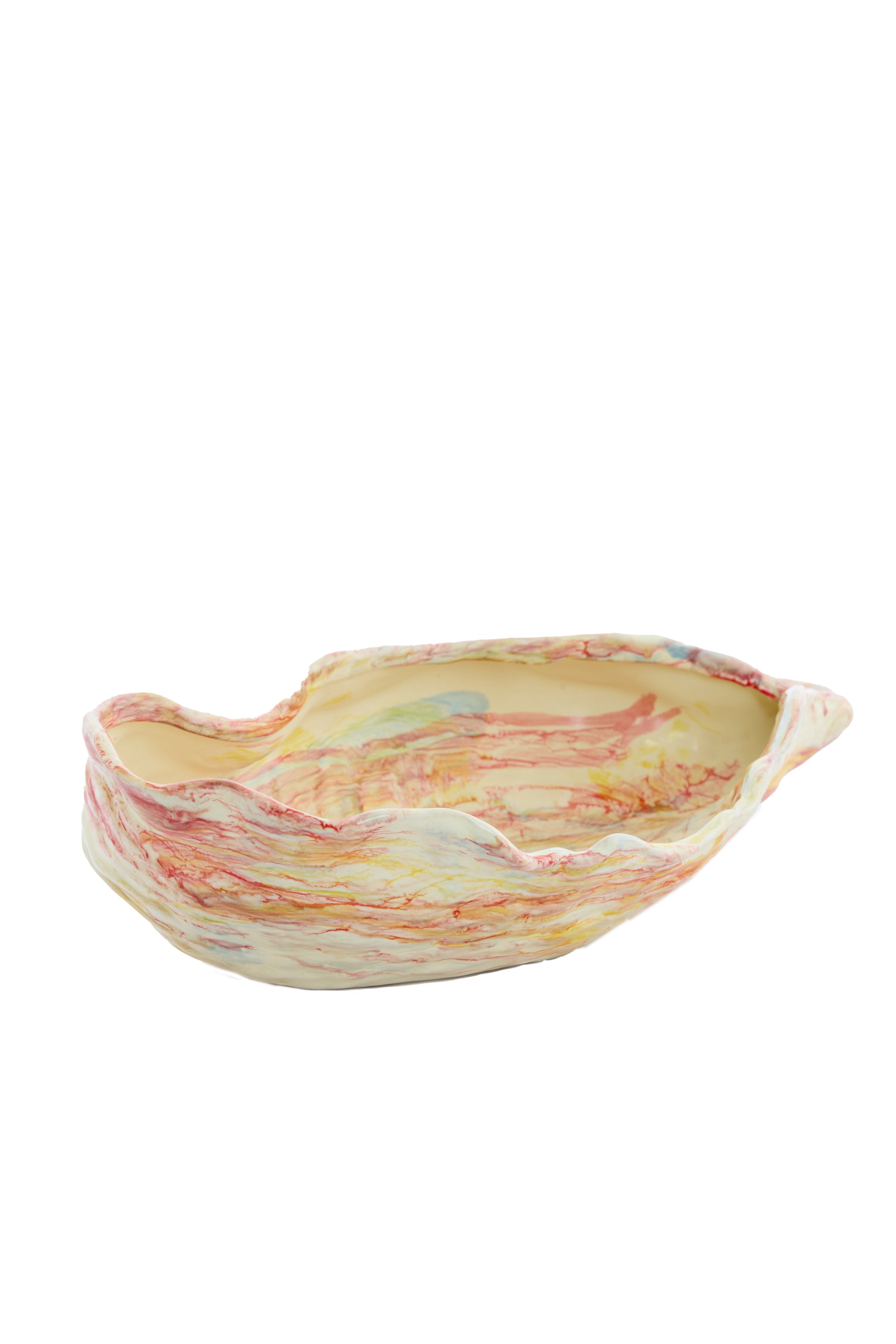 Decoration Ceramic Dish Oval Coral Theme Home Decor Plate