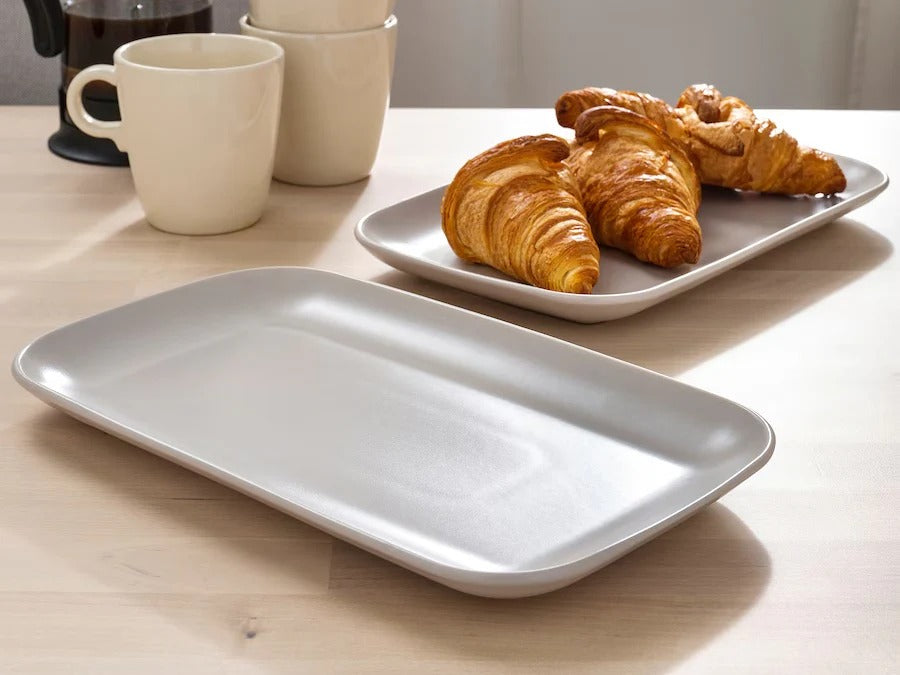 Light Beige Rectangular Serving Plate
