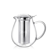 Tea Pot with Stainless Steel Infuser, Thermo Glass, 1300 ml & 850 ml
