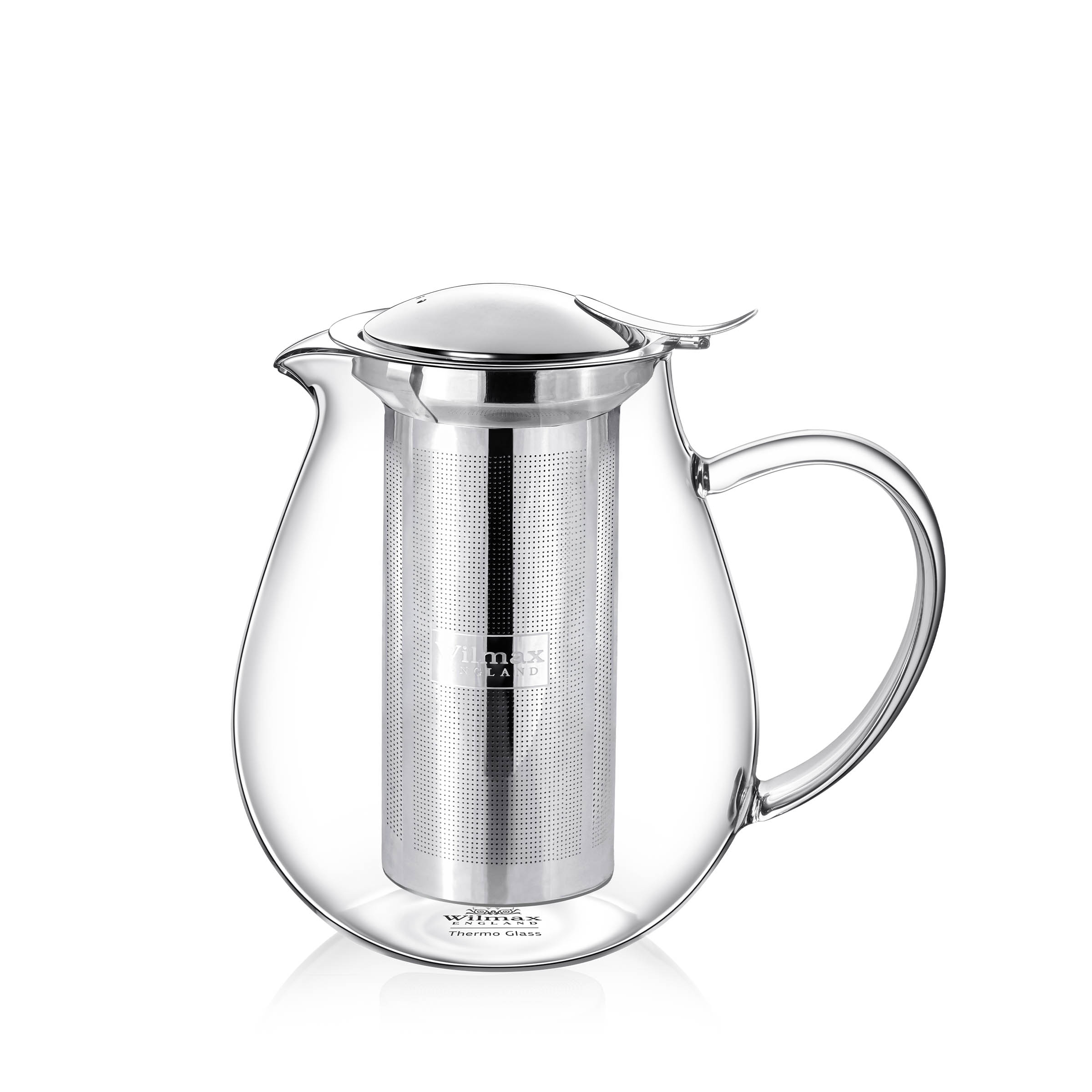 Tea Pot with Stainless Steel Infuser, Thermo Glass, 1300 ml & 850 ml