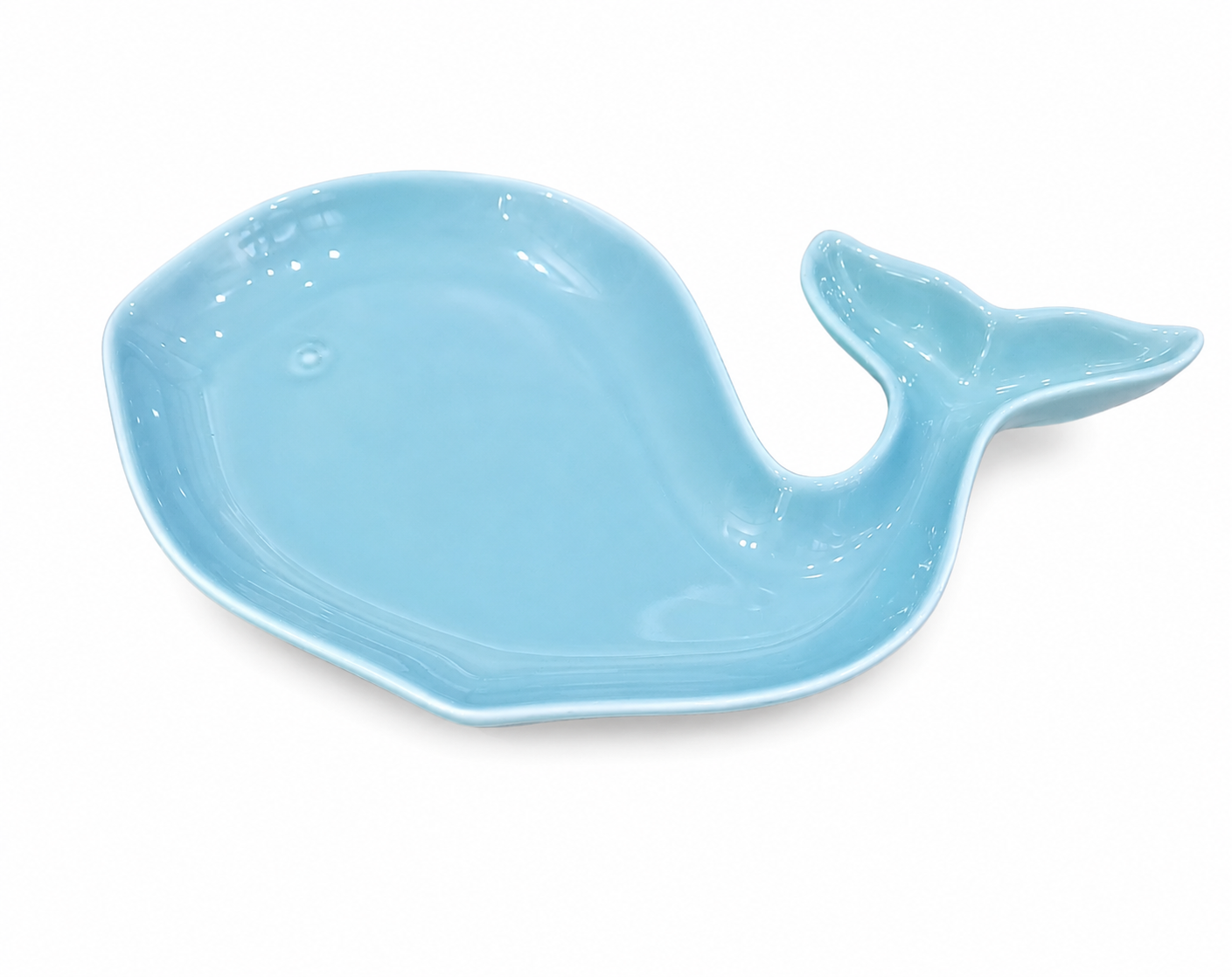 Sea Friends Acqua Whale Plate – 28×18 cm
