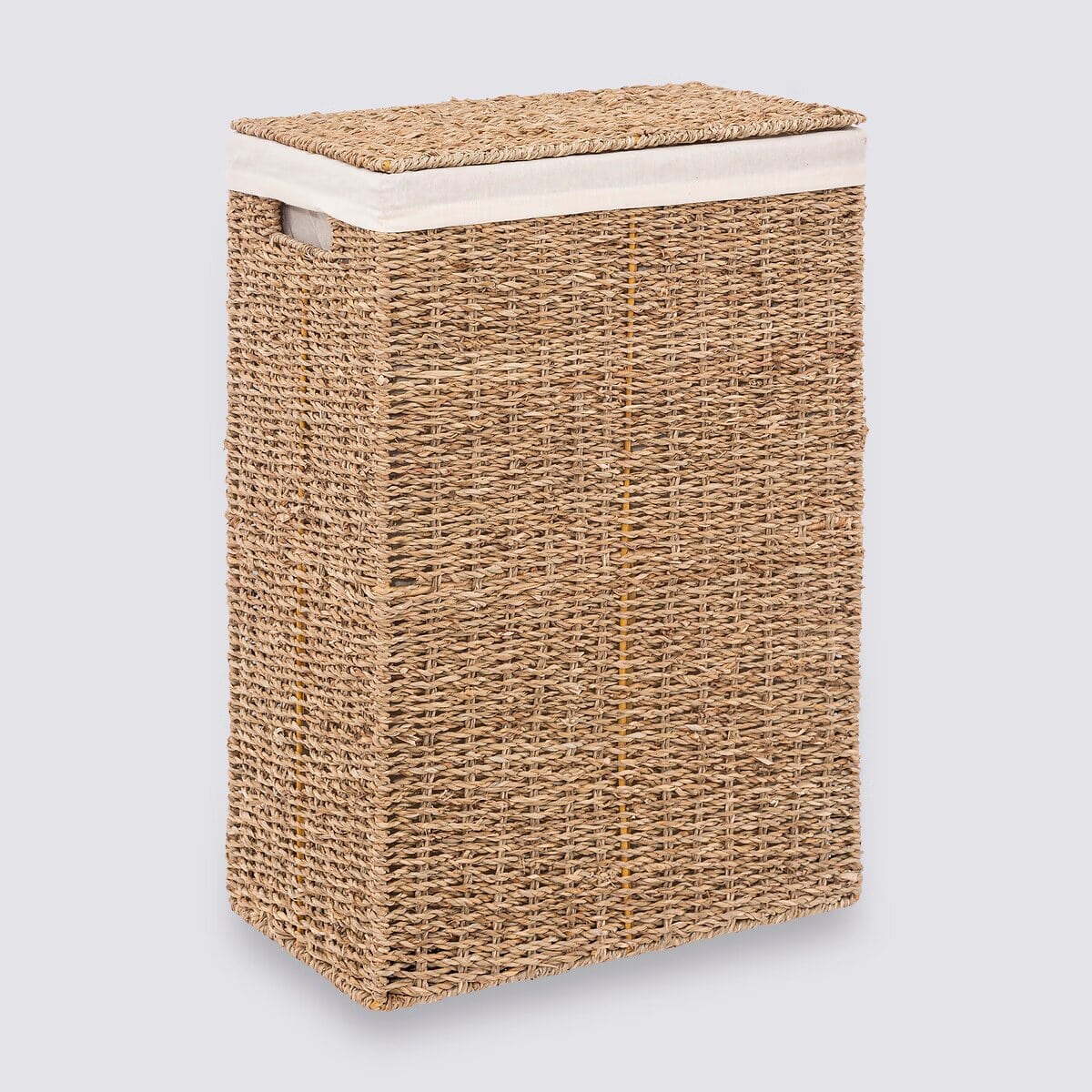 Rect Laundry Basket Reed - Rectangle, 40L, Beige