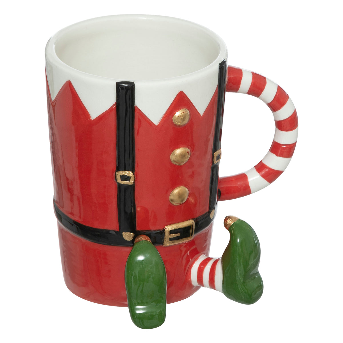 Elf Mug 30 cl Ceramic — Festive Dolomite Mug with 3D Elf Legs