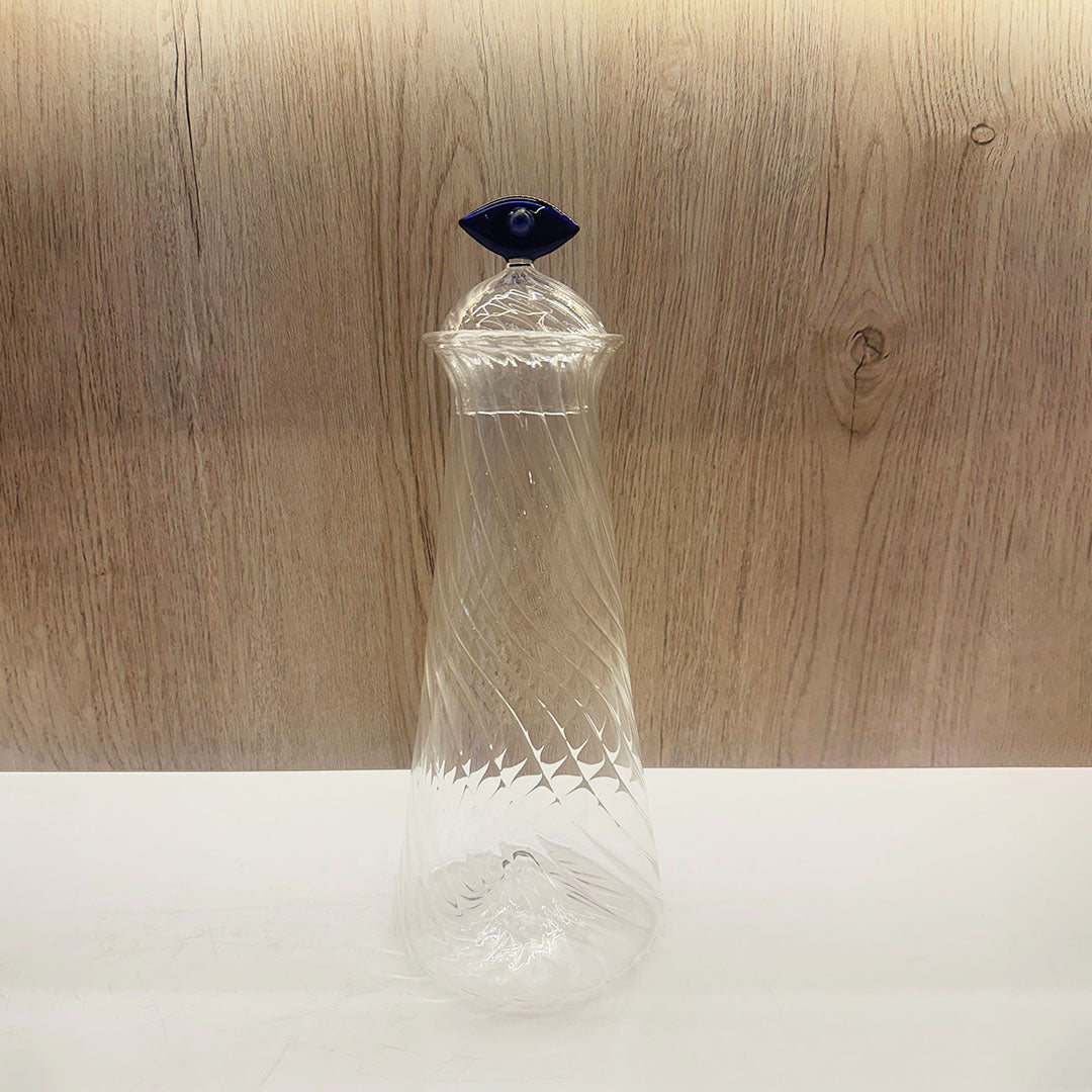 Handmade Glass Carafe with Decorative Stopper