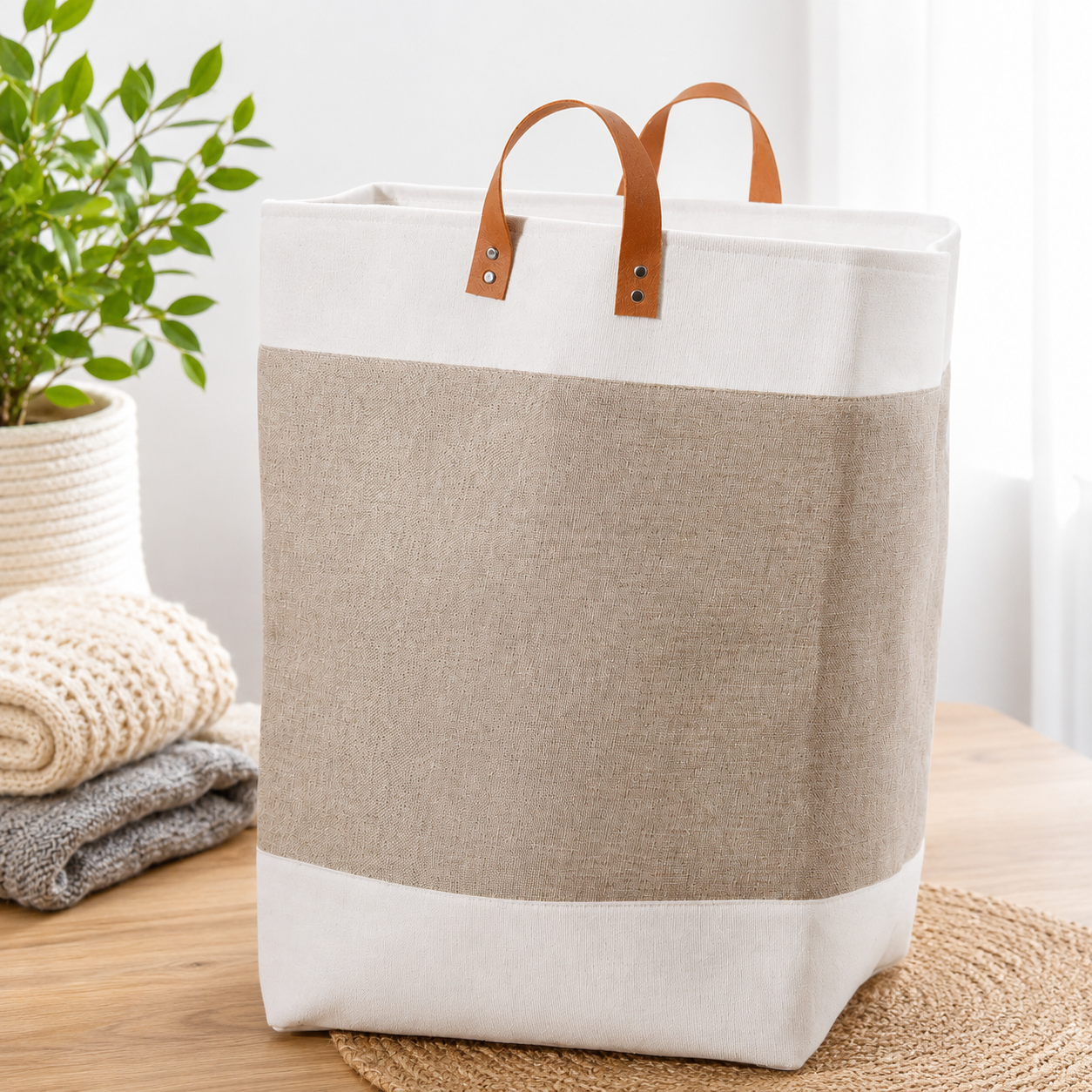 FABRIC LAUNDRY BAG 32×32×54CM