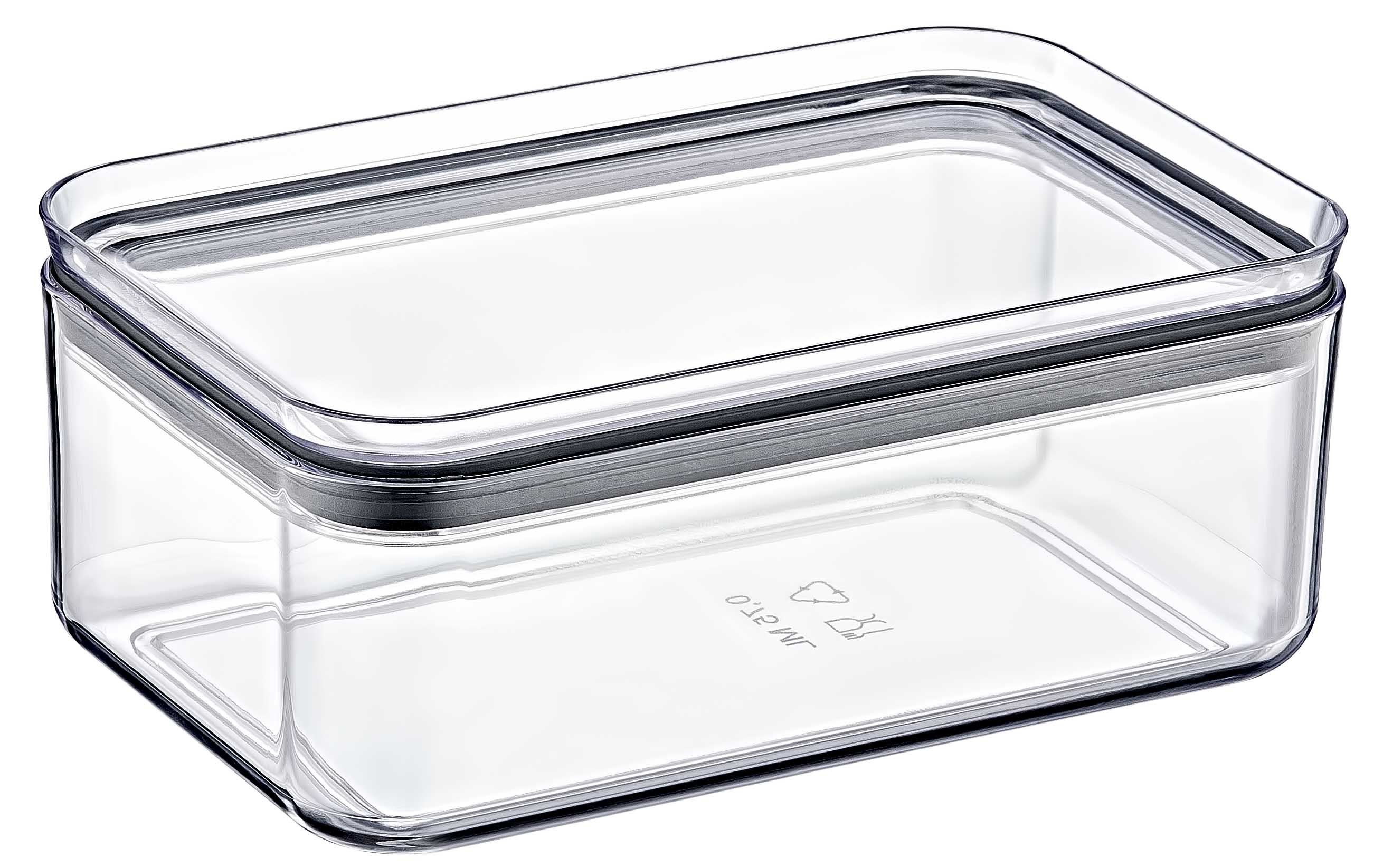 Crystal Rectangular Storage Container 0.75L Airtight Food Organizer
