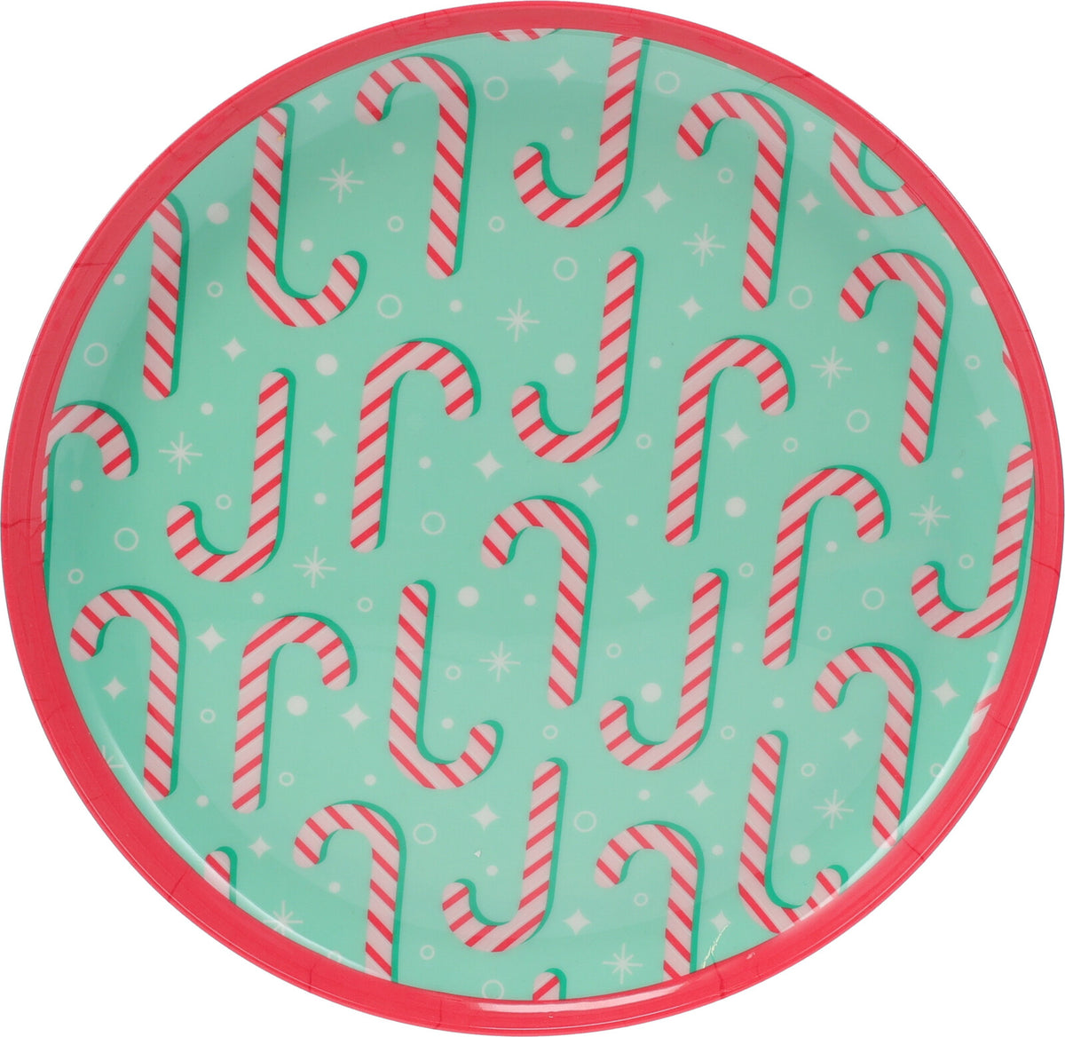 Christmas Plate Melamine - PDAP-Coated Flat Festive Plate, 21 & 25 cm