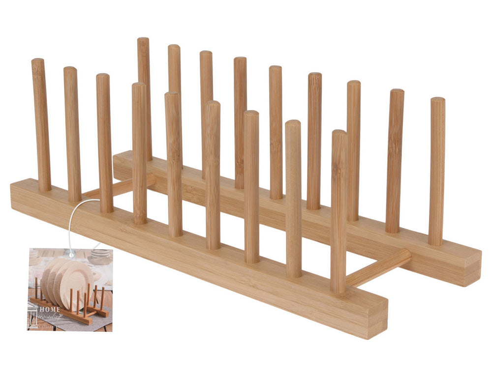 PLATE HOLDER BAMBOO Dish Rack