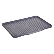 Dish Draining Tray, Rigid with Water Evacuation, Grey