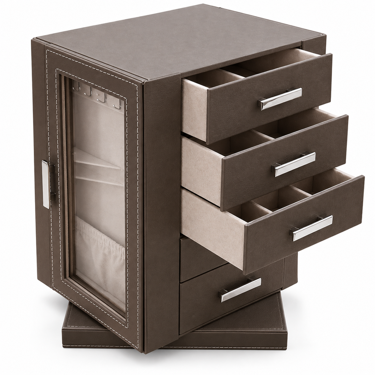 Leather Jewelry Box – 22.5 × 16 × 28 cm