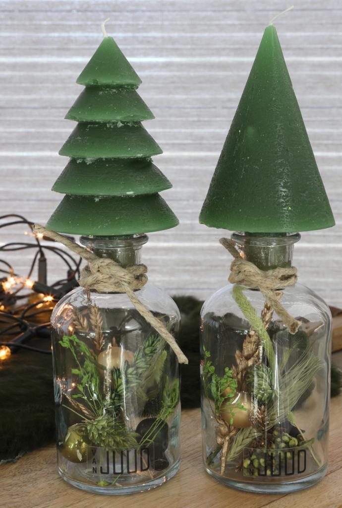 Tree Candle Set - Winter Colors Home Decoration
