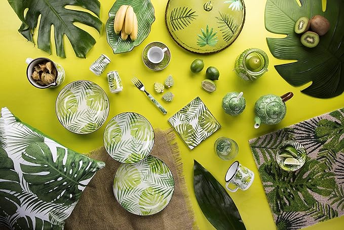 Panama Dinner Set - Hand Painted Stoneware, 18-Piece