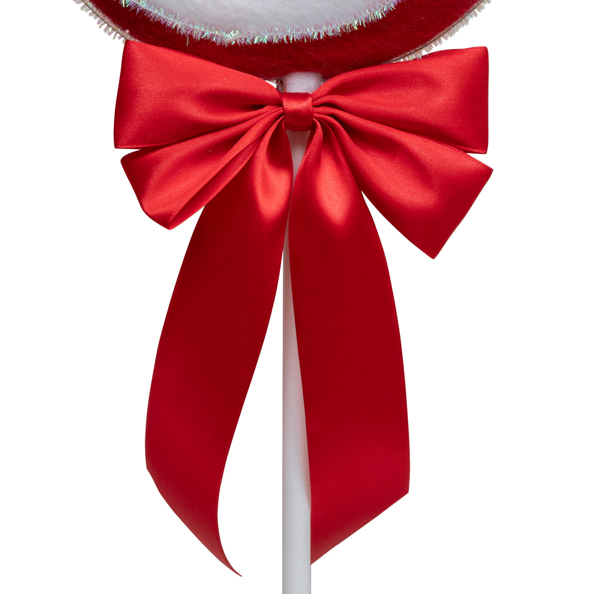 Candy Decor with Satin Bow - Red & White Lollipop Christmas Hanging