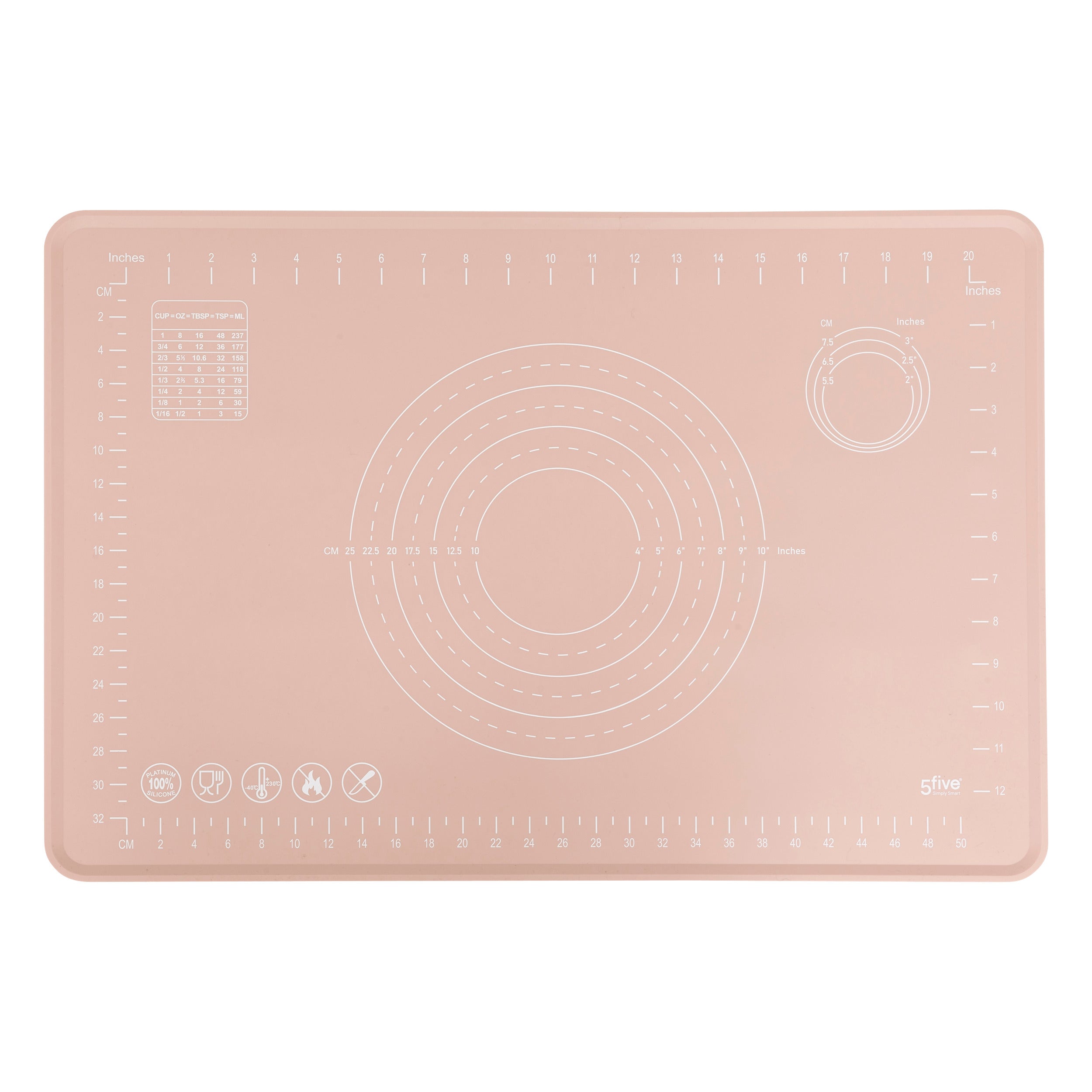 Preparation Mat Assortment - Silicone Baking & Rolling Mat with Guides