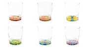 Pack of 6 LISBONA Water Glasses | 34 cl, Stylish Azulejos Pattern