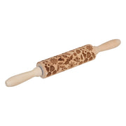 Christmas Rolling Pin - Engraved Wooden Dough Rolling Pin 35.5 cm