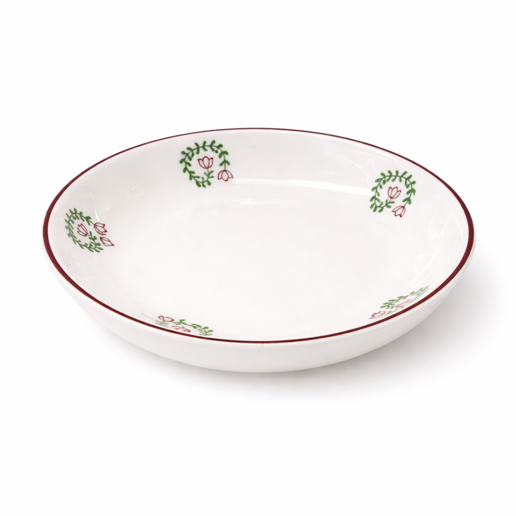 Handmade Deep Porcelain Plate 20 cm Moon Design