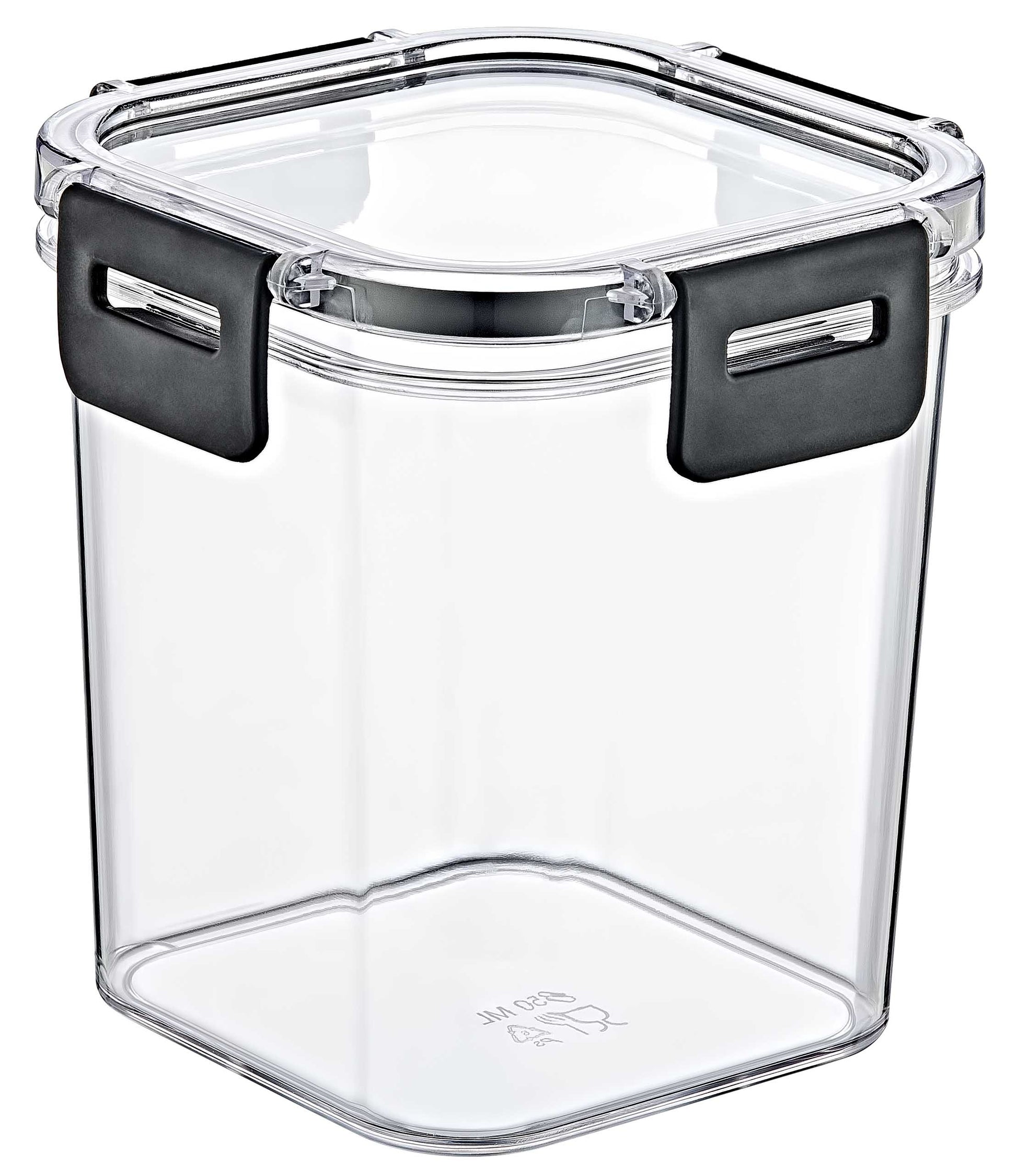 Clear Square Food Storage Container, Transparent Airtight Kitchen Organizer