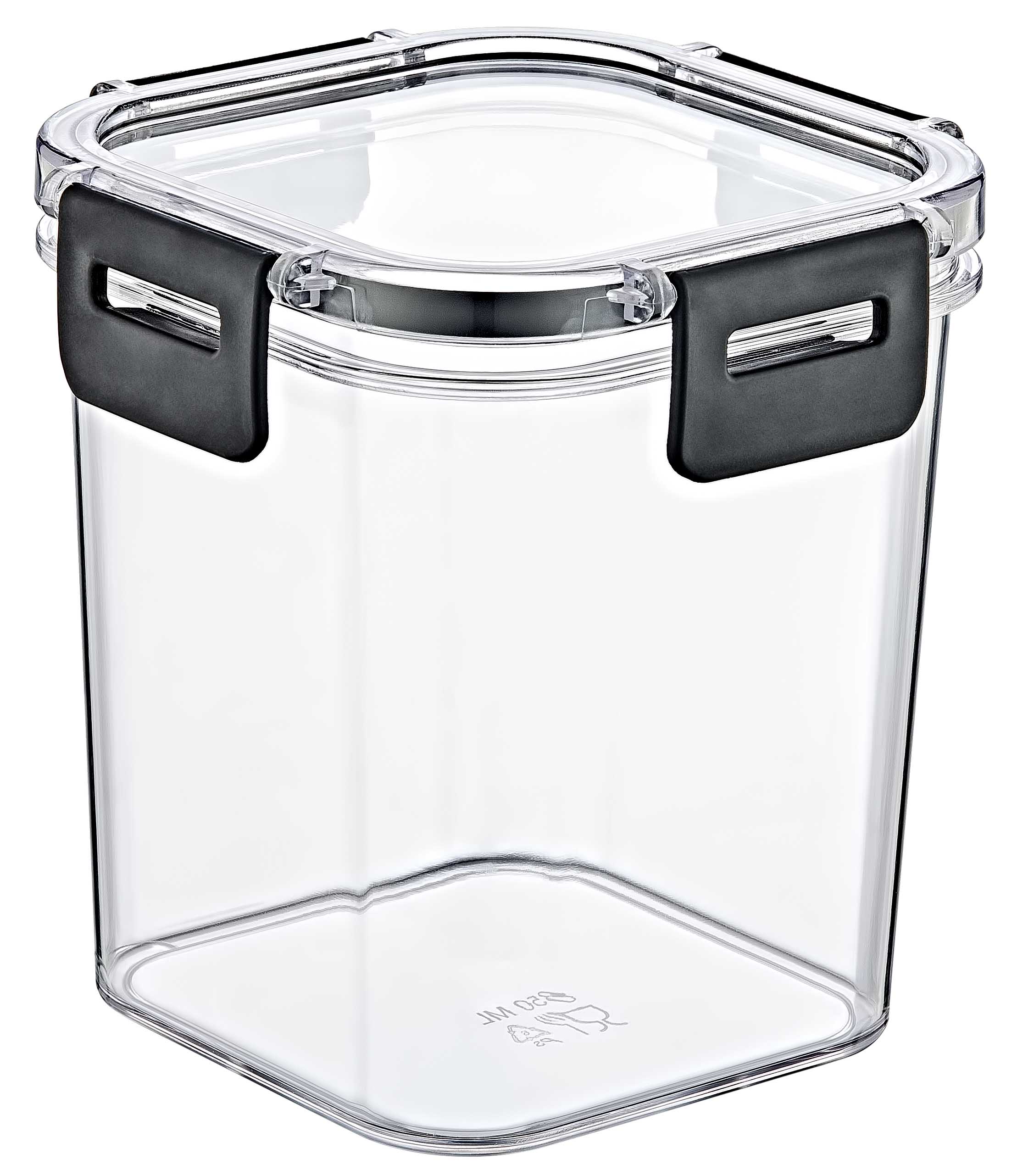 Clear Square Food Storage Container, Transparent Airtight Kitchen Organizer