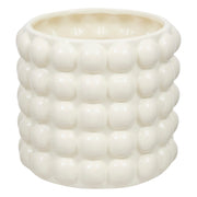 Plant Pot "Sky" — Small Glazed Dolomite Planter with Textured Dots D.16 x H.14 cm