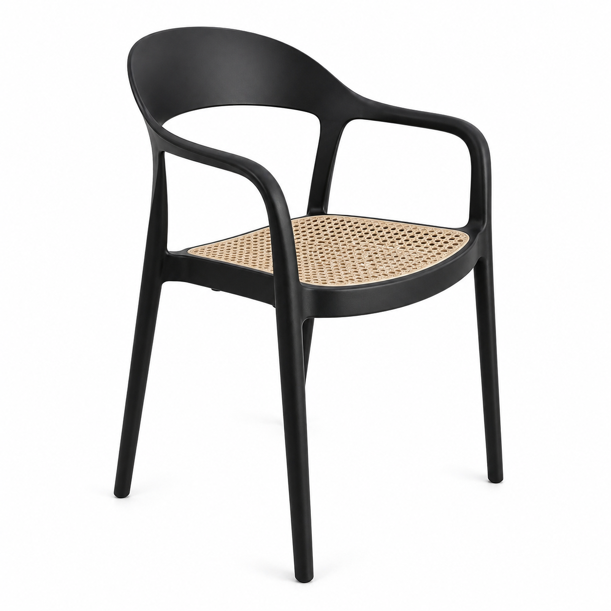 Black & Beige Accent Chair – PP Frame