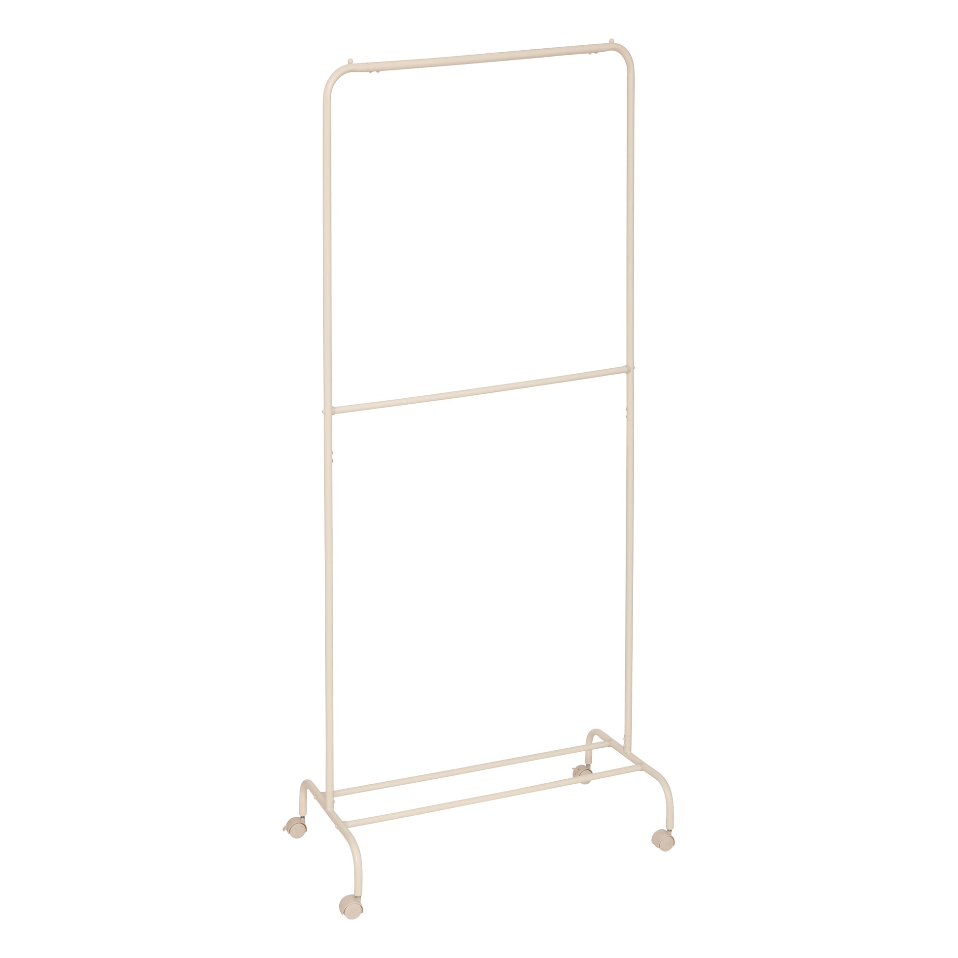 Liny Double Clothing Rack - Steel, Double Bar & Bottom Shelf
