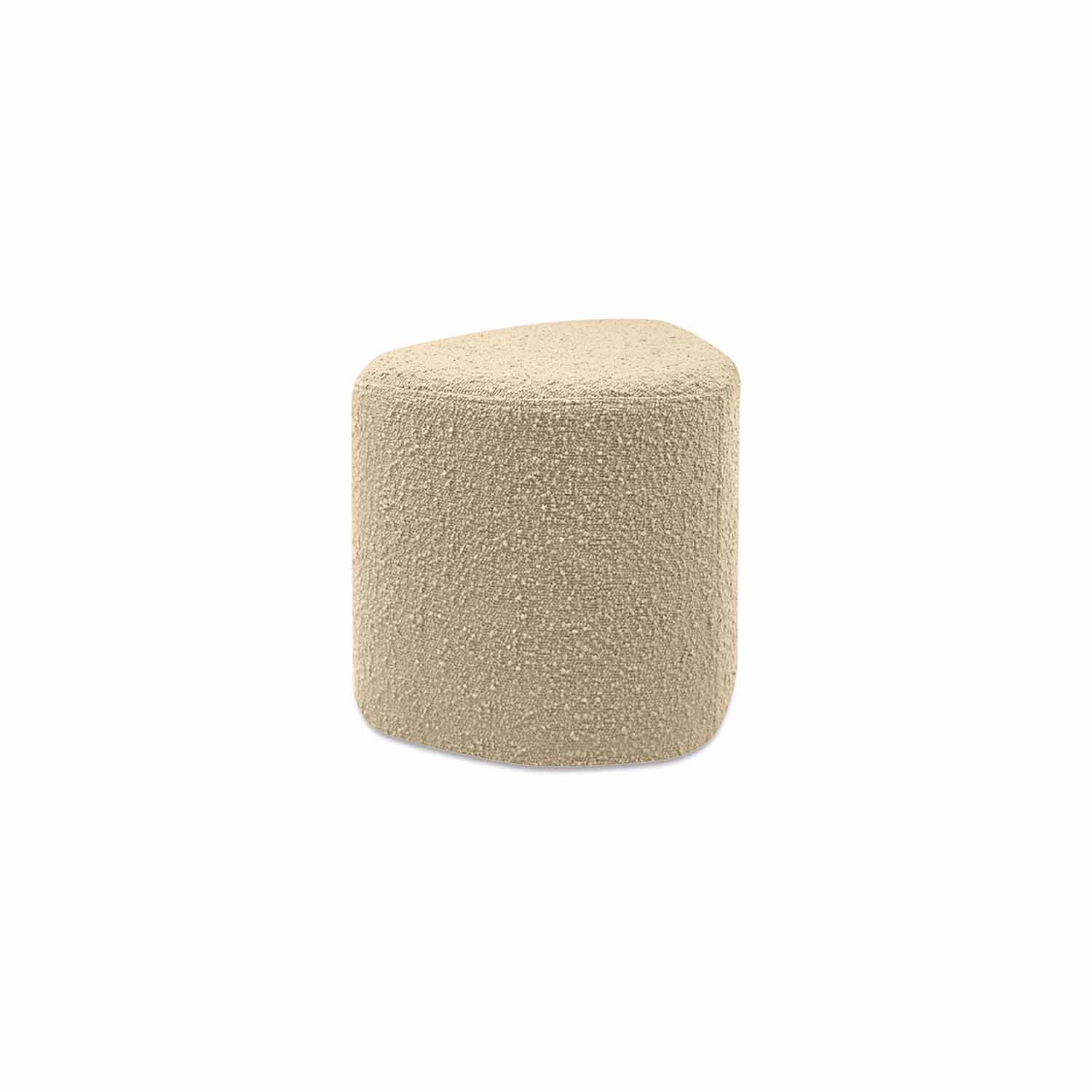 Eve Pouf Textured Boucle Upholstered Compact Seating